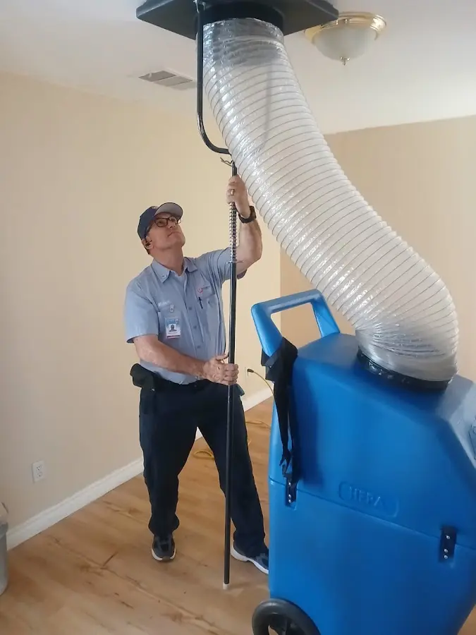 Mini Split Installation technician using HEPA equipment in Madison Heights